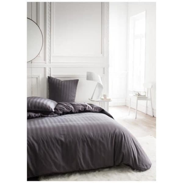 TODAY Prestige bäddset - 240 x 260 cm - 2 personer - 100 % bomullssatin - Antracitgrå