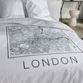 Miniatyrbild 3 av 4: Bäddset - TODAY - JAVA - 2 personer - 240x220 cm - Bomull - Londonmönster - Vit