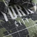 Miniatyrbild 3 av 4: Bäddset - TODAY - JAVA - 2 personer - 240x220 cm - Bomull - New York-tryck - Grön