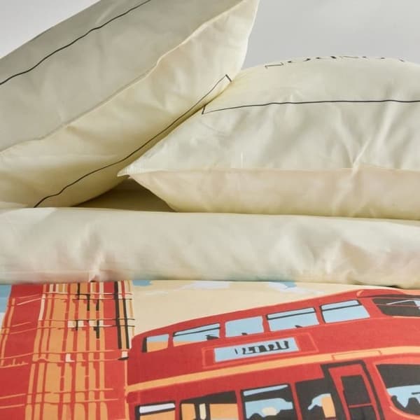 Bäddset - TODAY - JAVA - 2 personer - 240x220 cm - Bomull - Londonmönster - Offwhite