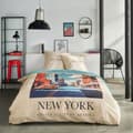 Miniatyrbild 1 av 4: Bäddset - TODAY - JAVA - 2 personer - 240x220 cm - Bomull - New York-tryck - Beige