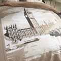 Miniatyrbild 2 av 4: Bäddset - TODAY - JAVA - 2 personer - 240x220 cm - Bomull - Londonmönster - Beige