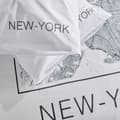 Miniatyrbillede 4 af 4: Sengesæt - TODAY - JAVA - 2 personer - 240x220 cm - Bomuld - New York-print - Hvid