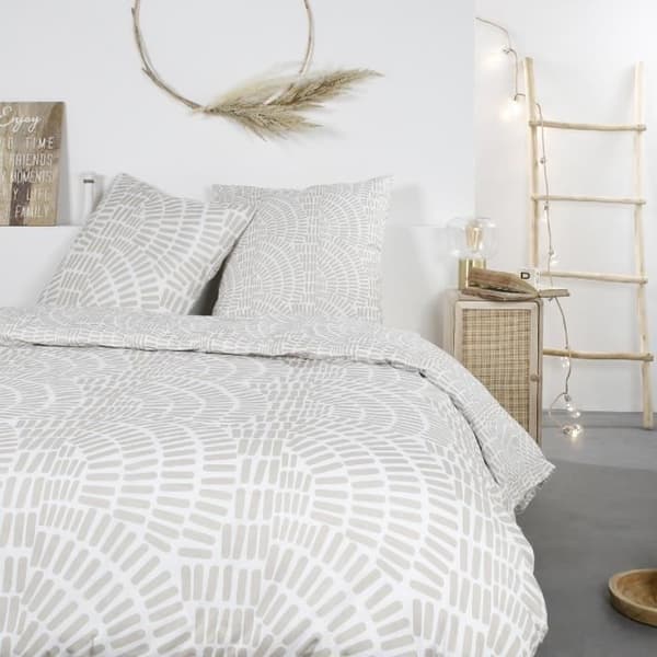 Mawira sengesæt - TODAY - 2 personer - 260 x 240 cm - 100% bomuld - Beige etnisk mønster