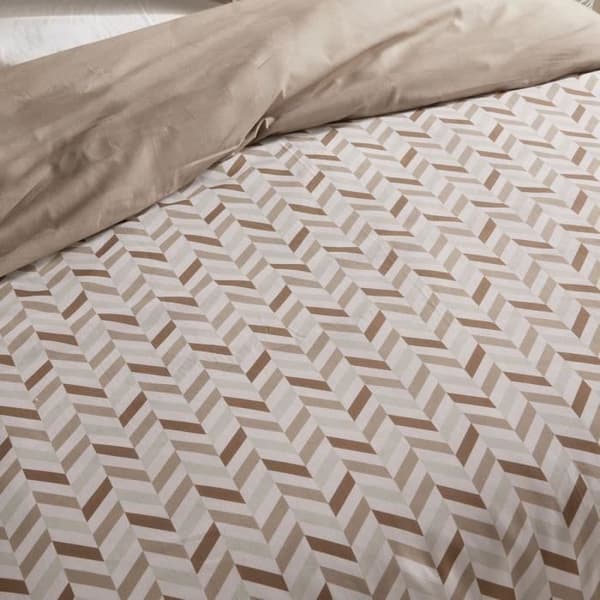 Sengesæt - TODAY Crazy - Grafisk print - 2 personer - 220 x 240 cm - Beige