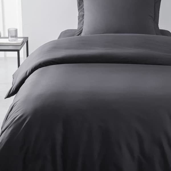 Tänään välttämätön patjansuojus - 140 x 200 cm - 1 hengelle - 100 % puuvillaa - hiilenharmaa