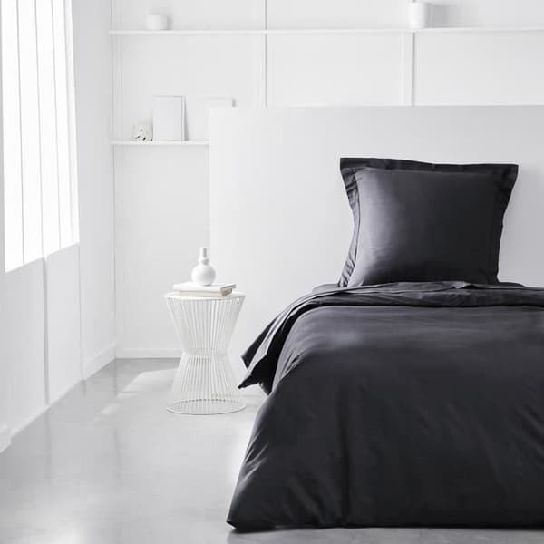 Tänään välttämätön patjansuojus - 140 x 200 cm - 1 hengelle - 100 % puuvillaa - hiilenharmaa