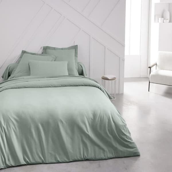TODAY Essential -pussilakana - 240 x 260 cm - 2 hengelle - 100 % puuvillaa - Celadon