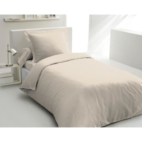 LOVELY HOME DYNEBEDEKSÆT - 140x200 cm - 100% BOMULD - CREME BEIGE