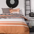 Miniatyrbild 1 av 3: Dubbelsängset -TODAY - 240x200 cm - 100% bomull - Orange, svart och vit