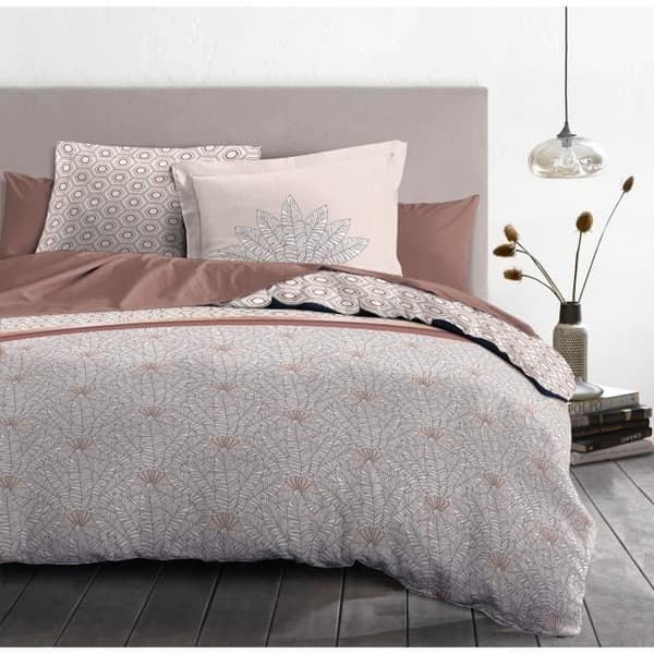 Påslakanset 220x240 cm HOME LINGE PASSION LOUXOR: Påslakan + 2 örngott - 100% bomull 57 trådantal - Terrakotta