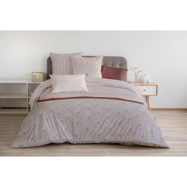 Påslakanset 220x240 cm HOME LINGE PASSION LOUXOR: Påslakan + 2 örngott - 100% bomull 57 trådantal - Terrakotta