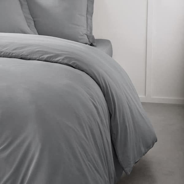 TODAY Essential dynebetræk - 220 x 240 cm - 2 personer - 100% ensfarvet bomuld - stål