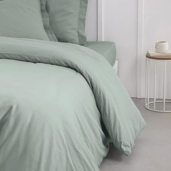 TODAY Essential -pussilakana - 240 x 260 cm - 2 hengelle - 100 % puuvillaa - Celadon