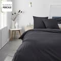 Miniatyrbild 2 av 2: TODAY Prestige bäddset - 220 x 240 cm - 2 personer - 100 % percale med spetsfinish - Antracitgrå
