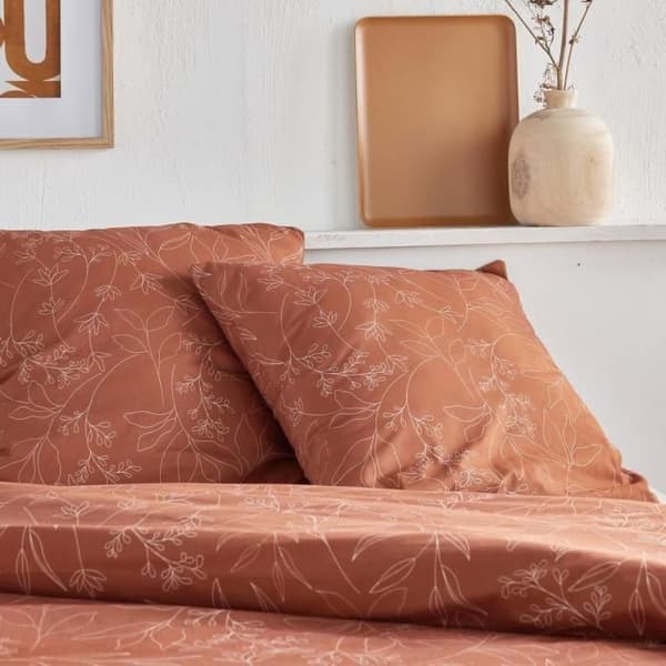 Sengesæt - TODAY Crazy - Blomsterprint - 2 personer - 220 x 240 cm - Orange