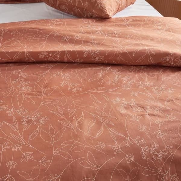 Sengesæt - TODAY Crazy - Blomsterprint - 2 personer - 220 x 240 cm - Orange