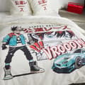Miniatyrbillede 4 af 4: Sengesæt - TODAY - JAVA - 2 personer - 240x220 cm - Bomuld - Street racing print - Hvid