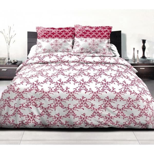 HOME LINGE PASSION FRISE påslakanset - Bordeaux - 100% bomull 57 trådar