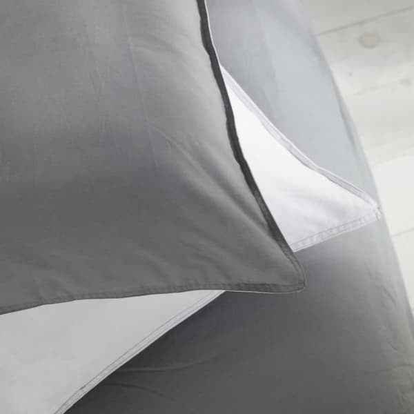 Dynebetræk - TODAY - CHARME - 57 tråde bomuld - Lysegrå x Dune Constance - 260 x 240 cm