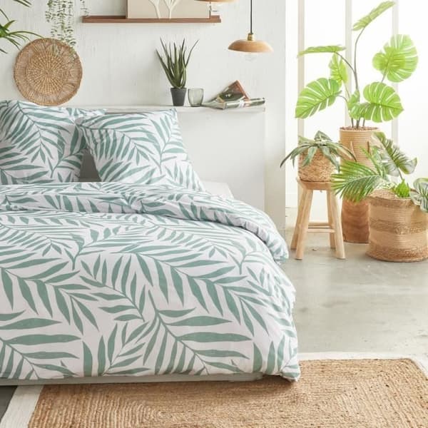 Bäddset - TODAY Crazy - Blommigt tryck - 2 personer - 220 x 240 cm - Vit
