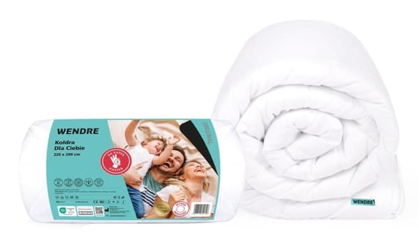 Medicinsk filt året runt 200x220 cm vit quiltad stor