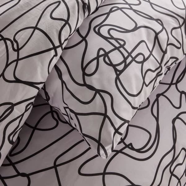 Sengesæt - TODAY Crazy - Grafisk print - 2 personer - 220 x 240 cm - Hvid