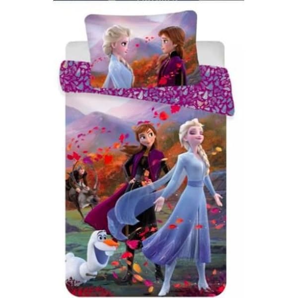 Barnsängklädnad - Disney - Frost - 100% bomull - 100x135 cm - Ana och Elsa
