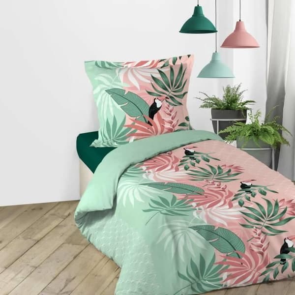 Bäddset - BALILA - 140x200 cm - 100% bomull - Tryckt - 2 st
