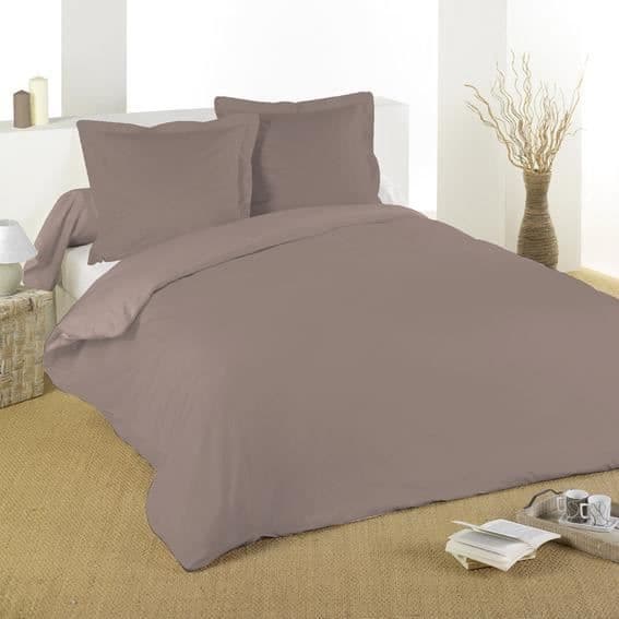 Påslakan - Comfort - Taupe - 200x200 cm - 100% bomull - Knäppning