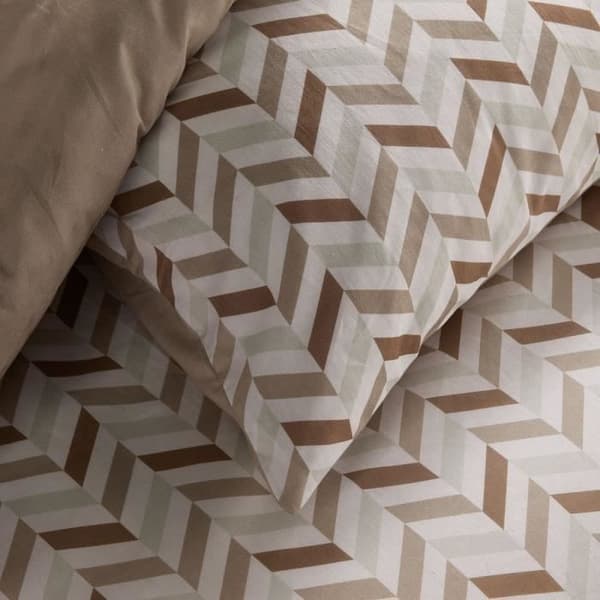 Sängkläder - TODAY Crazy - Grafiskt Tryck - 2 personer - 220 x 240 cm - Beige