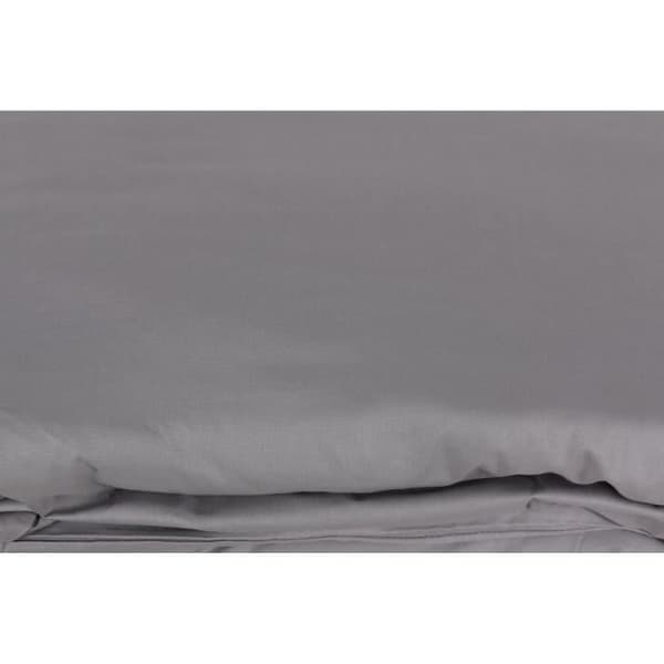 Sängkläder - 1 duvetöverdrag 220 x 240 cm + 2 örngott 60 x 60 cm - 100% förstärkt bomull - Grå