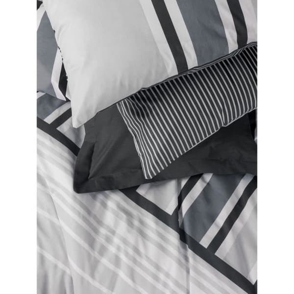 Sängkläder - 1 påslakan 220 x 240 cm + 2 örngott 60 x 60 cm - 100% renforcerad bomull - Antracit