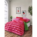 Miniatyrbild 2 av 4: Sängset - 1 täckedäcket 220 x 240 cm + 2 örngott 60 x 60 cm - 100% förstärkt bomull - Rosa