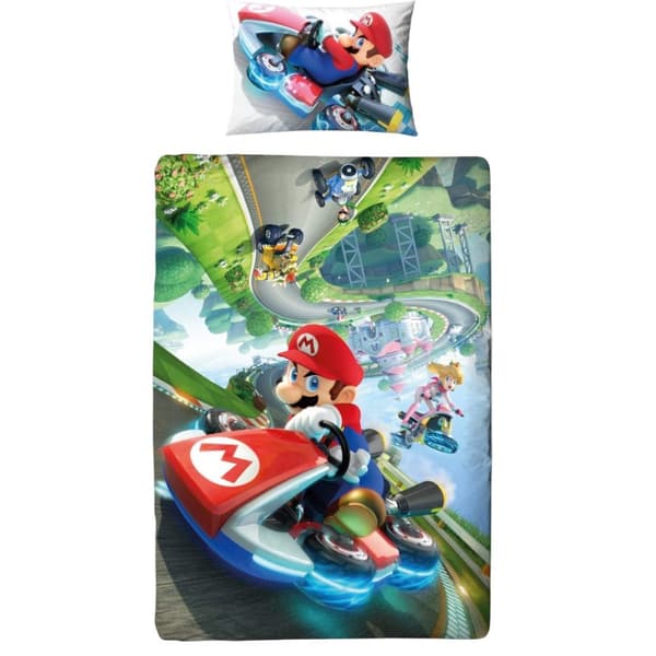 Super Mario Racing Kart Reversible Duvet Set | CDON