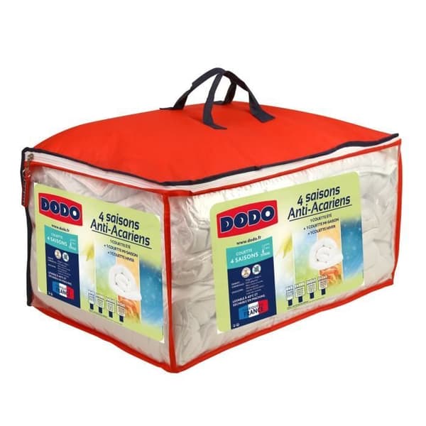DODO 4 säsonger anti-kvalster påslakan - 240 x 260 cm - vit