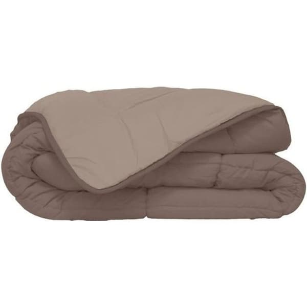 HUDSON Lightweight Microfiber Duvet 200g / m² 240x260cm Taupe & Linne