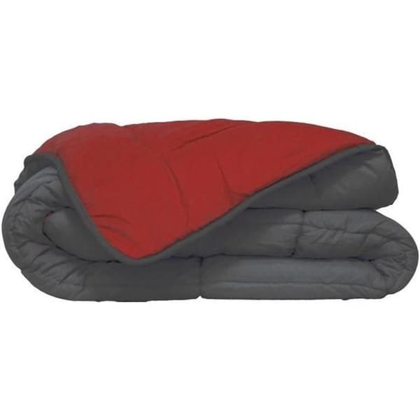 HUDSON Lightweight Microfiber Duvet 200g / m² 140x200cm Grå &amp; Röd