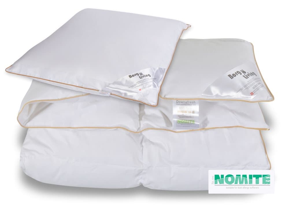 Dyne-pudesæt med Moskusdun - Borg Living - 140x220cm + 60x63cm