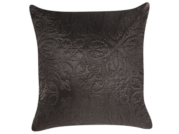Sängöverkast och kuddar Brun Polyestertyg 160 x 220 cm Präglat mönster Dekorativa sängkläder Klassisk design Sovrum