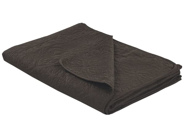 Päiväpeitto ruskea 140 x 210 cm kohokuvioitu polyesteri konepestävä