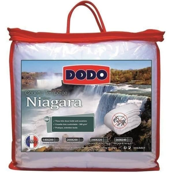 DODO NIAGARA antidammkvalsterhärdat 300g/m² täcke 220x240 cm vit