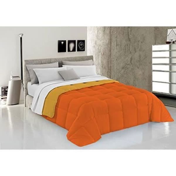 Sängkappa - ELEGANT - T-EL-1P - Flerfärgad (Orange-Gul) - 220 x 260 cm - Varm