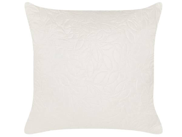 Sengeteppe Kremfarget Polyester 140 x 210 cm med puter Preget mønster Dekorativt sengetøy Klassisk design soverom