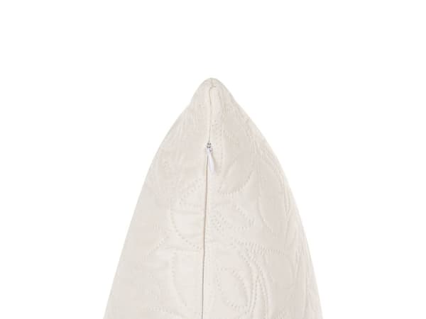 Sengeteppe Kremfarget Polyester 140 x 210 cm med puter Preget mønster Dekorativt sengetøy Klassisk design soverom