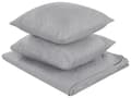 Miniatyrbilde 1 av 10: Sengeteppe Grå Polyester 140 x 210 cm med puter Preget mønster Dekorativt sengetøy Klassisk Design Soverom