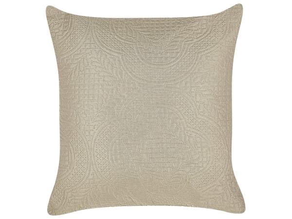 Sengeteppe Taupe Polyester 160 x 220 cm med puter Preget mønster Dekorativt sengetøy Klassisk design Soverom
