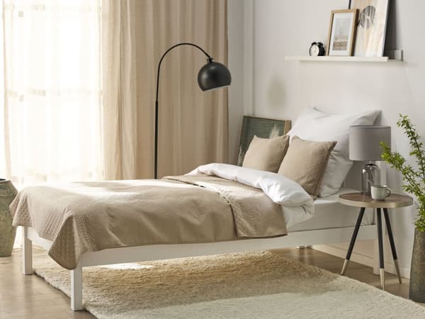 Sengeteppe Taupe Polyester 160 x 220 cm med puter Preget mønster Dekorativt sengetøy Klassisk design Soverom