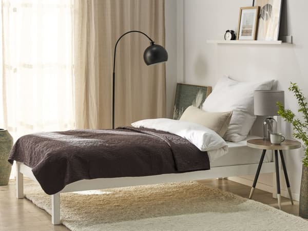 Sengeteppe Brunt Polyester 140 x 210 cm Preget mønster Dekorativt sengetøy Klassisk design soverom