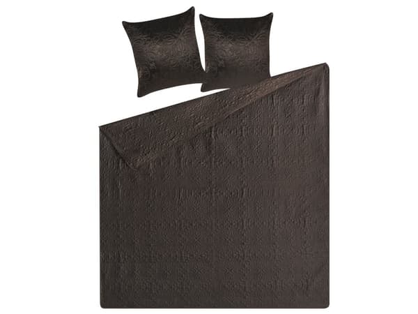 Sengeteppe og Putesett Brunt Polyester 200 x 220 cm Preget mønster Dekorativt sengetøy Klassisk design soverom